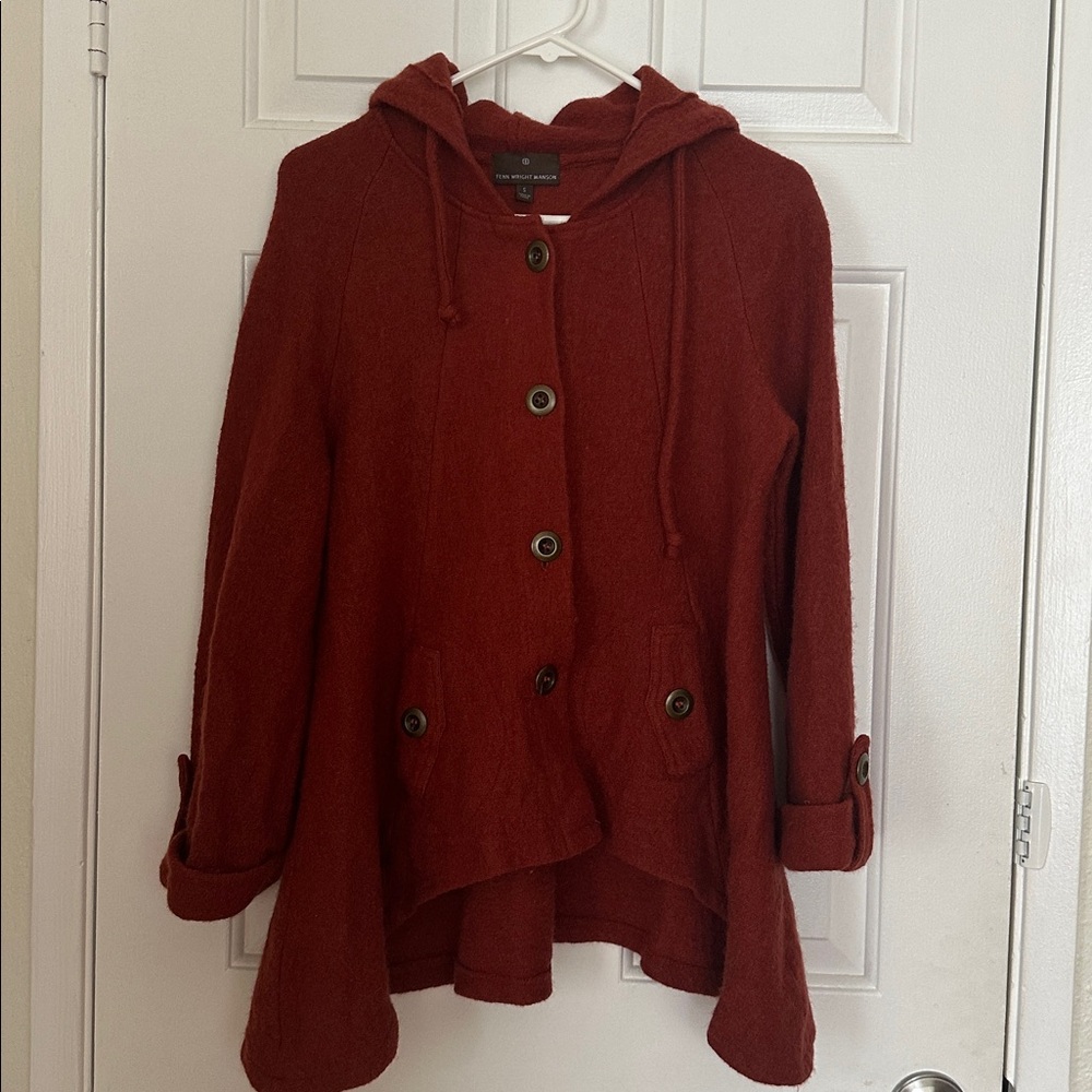 Fenn Wright Manson Rust Wool Coat, Small, Rustic … - image 1